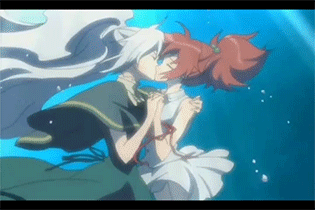 Gif anime kiss Anime Girl