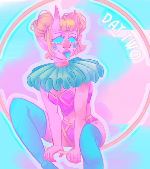 pink circus!! used a palette from @sergles pinktober challenge list, tons of fun working with those 
