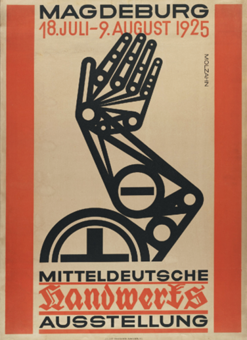 Johannes Molzahn, poster for a crafts exhibition, 1925. Germany. Via MoMA