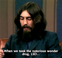 thebeatlesordie:George Harrison explaining the first time he and John Lennon ever did LSD.