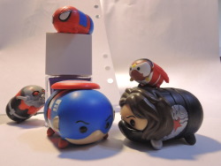 eabevella:  Tsum tsum Stucky, Falcon, Antman, and Spidy. They are so cute.