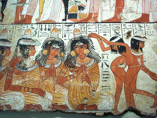 Dancers and musicians from the tomb of Nebamun, 18th dynasty; Reign of Amenhotep III–Akhenaten