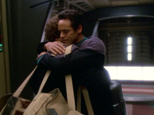 startrekhugs:Best Friend Hugs[Image: Eight hugs - Jake and Nog, Tuvok and Janeway, Miles and Julian,