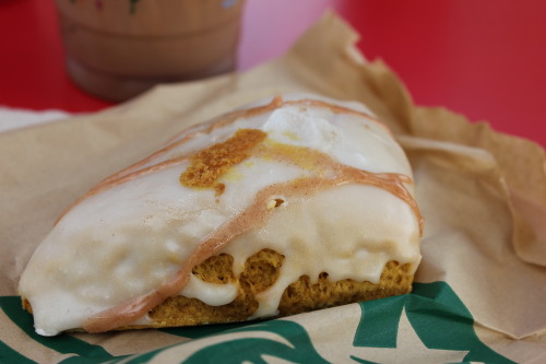 Some drinks and treats for breakfast at the Main Street Bakery Starbucks.  *Tip* your snack cre