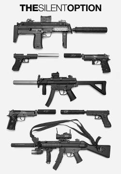 dickblumpkin420:  MP7 custom. Glock 18. Beretta 92 MP issue. MP5K custom. Beretta 92fs. Glock 9. MP5 Navy custom.