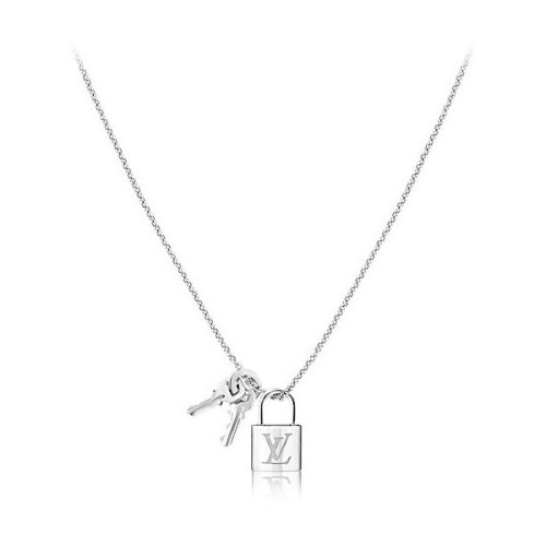 Lockit pendant, white gold - JEWELRY & TIMEPIECES | LOUIS VUITTON ® (clipped to polyvore.com)