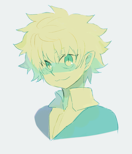 winter-cakes:random typical doodle of killu because i dont feel like drawing today also killua has rly nice eyes i luv drawing them doodledoodledoodle yooki is feeling rly lazy today