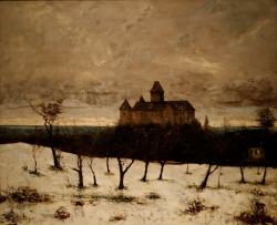 beyond-the-canvas:  Gustave Courbet, The Castle of Blonay, 1875.  