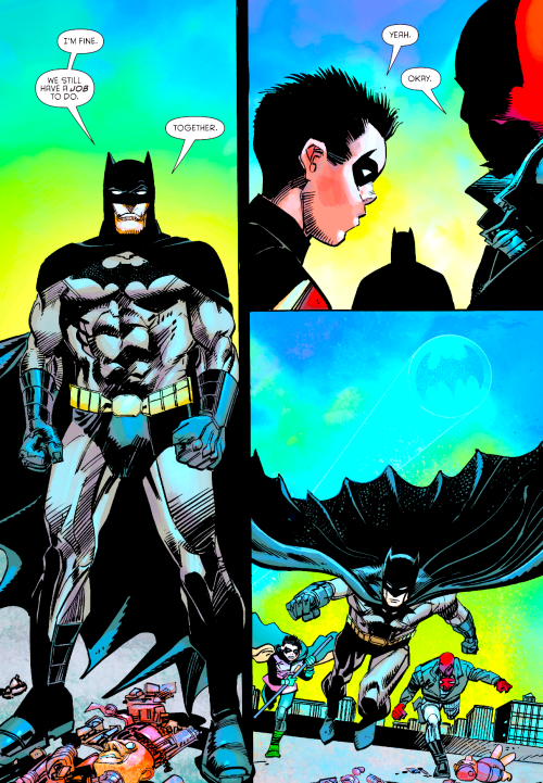 cdelphiki:dailydccomics:Bat-dad and his Bat-sons in Convergence: Batman and Robin #2Bruce is such a 