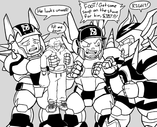 toxiccaves: robo time~ some soccer boys, lil devils, mini magnums, and g3 unable to recognize cleats