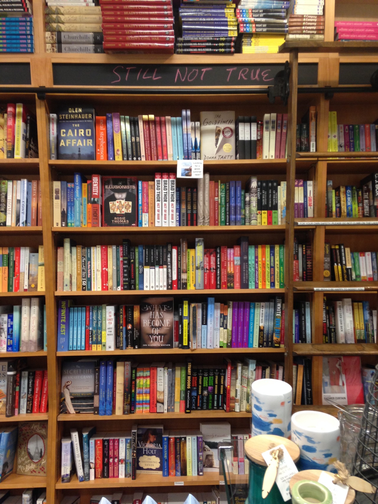 muchadoaboutmolly:  Hilarious and creative headings for the fiction section of Sherman’s