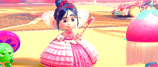 disneytasthic-blog:REQUESTED: Vanellope in her Princess dress