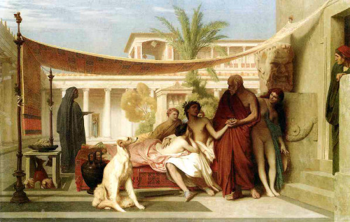 Jean-Leon Gerome (Jean Leon Gerome) (1824-1904)Socrates seeking Alcibiades in the House of Aspasia