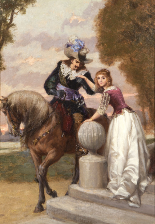 Charles Alexandre Coessin De La Fosse (1829–1910)Les adieux du cavalier , 1903