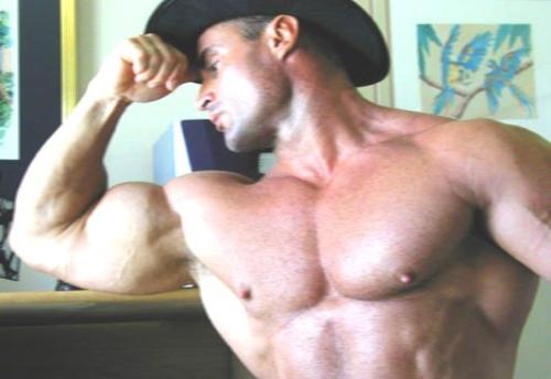 Porn photo musclelover:  Huge pecs and biceps in this