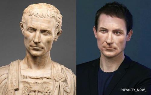 A computer generated image of Caesar with modernised clothing &amp; hair style.Based on Andrea Ferru