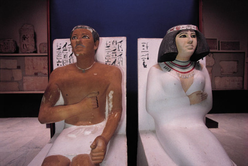 egypt-museum:Statues of Prince Rahotep and Princess NofretRahotep might have been a son of King Snef