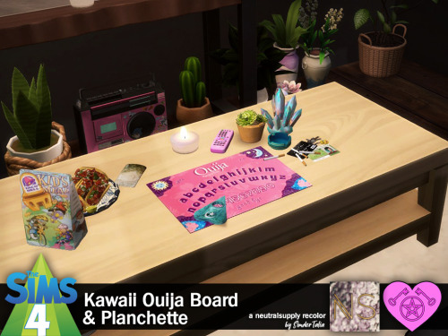 Kawaii Ouija Set@neutralsupply recolors. The meshes are needed and you can find them &lt;HERE&am