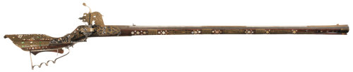 Elaborately decorated wheel-lock tschinke rifle originating from Silesia (now parts of Poland and Cz