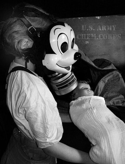 atlasobscura: Object of Intrigue: Mickey Mouse Gas Mask To turn preparing for chemical warfare into 