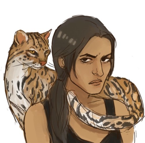 POI + His Dark Materials crossover. Root’s dæmon is a ferret. Sameen’s is an ocelot. John’s is a per