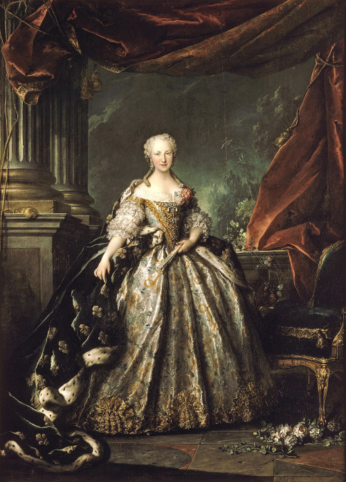 Portrait of Maria Teresa of Spain, Dauphine of France by Louis Tocqué , 1745