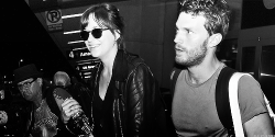 dailyjenns:  Fifty Shades of Manips↳ Jamie Dornan &amp; Dakota Johnson arriving together at LAX. [Manips made by me] 