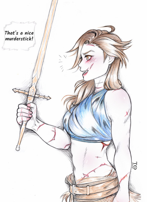 tabletorgy-art: “so where do all the swords come from your character pulls out of her body?&rd