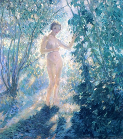 the-paintrist: dappledwithshadow: Nude in a Sunlit ForestLawton S. Parker - Date unknown Private col