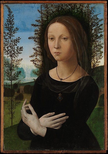 Portrait of a Young Woman by  Lorenzo di Credi (Lorenzo d'Andrea d'Oderigo) (Italian, Florence 1456/