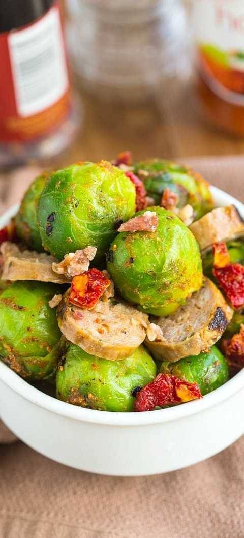 Warm Brussels Sprouts And Chorizo Salad