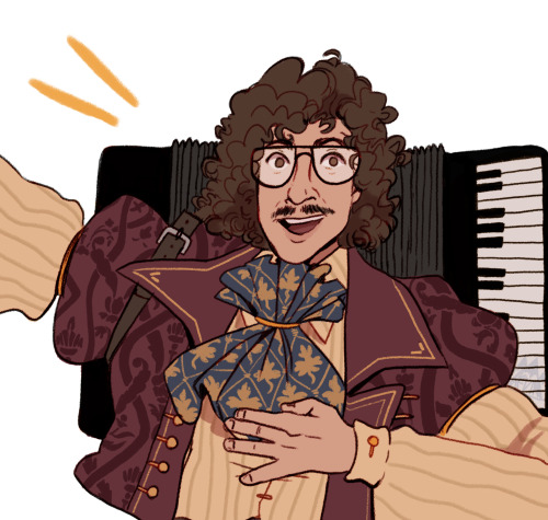 copperbadge: wankadoodles: wanted to redo my old Weird Al bard design while i was at it !! Bard Al