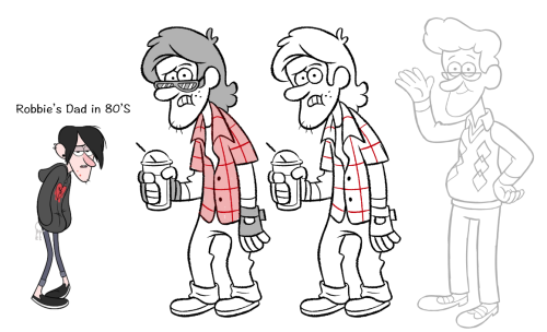 mistrel-fox:  alidanesh:  props and characters from “A Tale of Two Stans” of Gravity Falls…Toby looked sharp back in 80′s :p!  guys, the symbols on Ford’s belt… I think they bear more significance than being the code to the basement? 