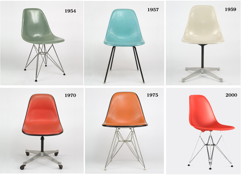 Mid Century Danish Modern Dowel Leg Chair Base fits Herman Miller Eames Shell 