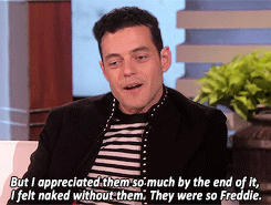 jimmytfallon:Rami Malek + his gold Freddie Mercury grill