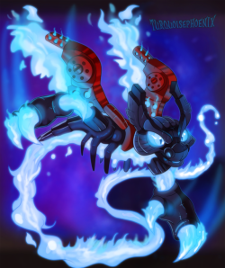 turquoisephoenix:  “Fuel the Fire!” Yep,  Skylanders fanart. One of my friends got me Skylanders: SuperChargers  for my birthday and I was legitimately surprised at how GOOD the  Skylanders games are. Anyways,  this guy! He’s a dragon made out of