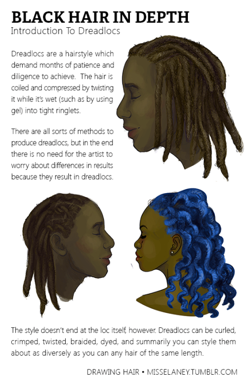 dynastylnoire: misselaney:How to draw Dreadlocs!See Part One: Rendering Natural Black HairComing Up 
