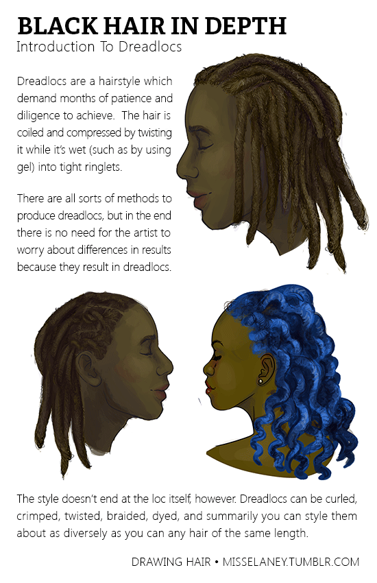 Miss Elaney Draws How To Draw Dreadlocs See Part One Rendering