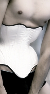 sisbblake8:   Gabriel Moginot x  So fucking sexy. I love a man in a corset. 