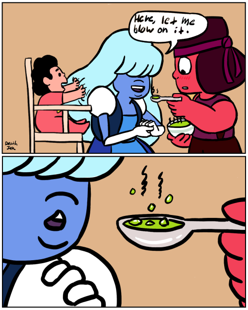 darthjak: Ruby and Sapphire baby sit Steven!