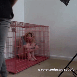 averyconfusingcouple:  When daddy gets angry  There is an important use to this. Submissive must be taught to see their cages as safe places.