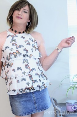 Prettylillycd:  Summer Bbq Iianother Photo From With My Sheer, Tiered Butterfly Top