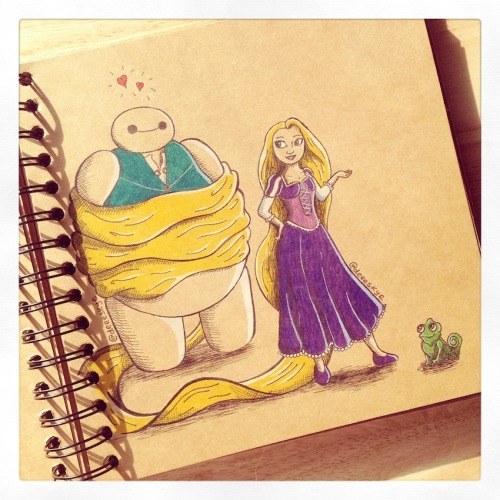 thepsychoemoreport:  thenewdisneyprincess:  Some adorable art from DeeeSkye on Deviant Art of Baymax