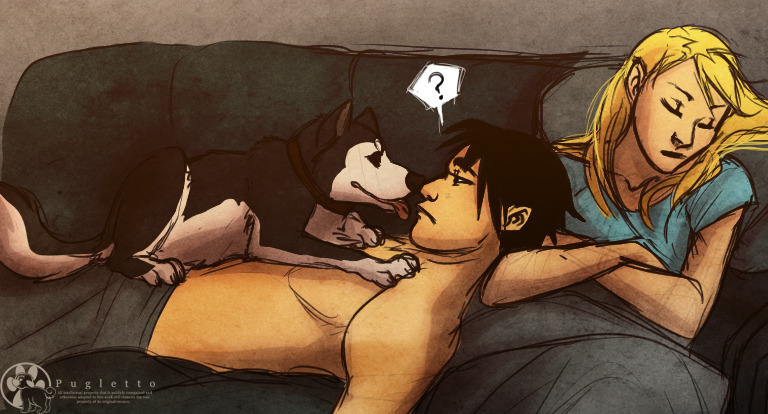 pugletto:  Hayate being rude. 