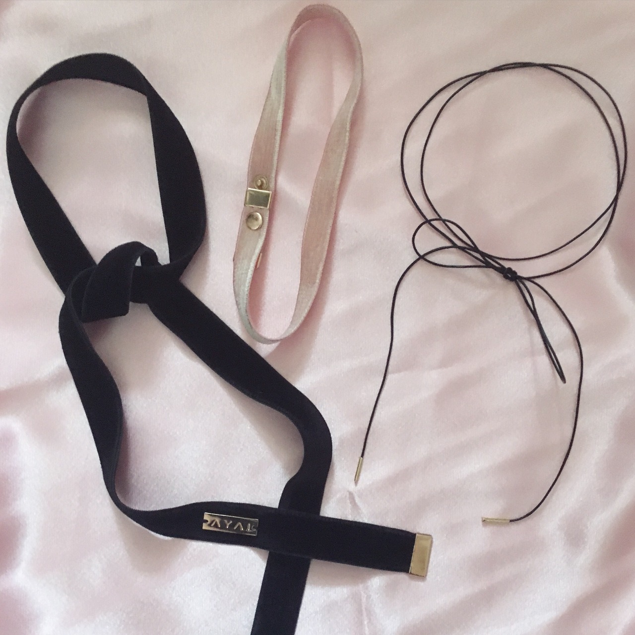 ppeachyprincess:  Three beautiful chokers I got for my birthday by Are You Am I 💕