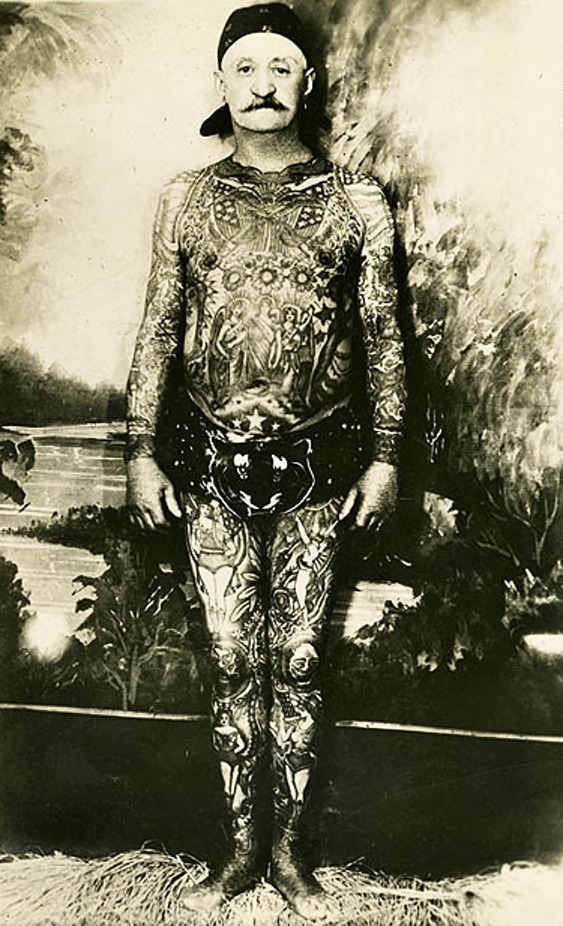 Tattooed man, 1920&rsquo;s.