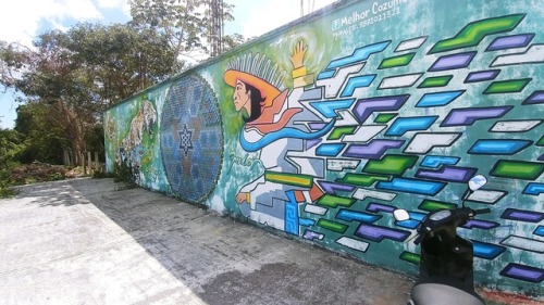 Beautiful mural in San Miguel, Cozumel, MX. Located adjacent to...