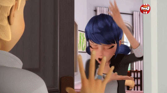 miraculous-ladybug-and-catnoir:  Ladybug your marinette is showing