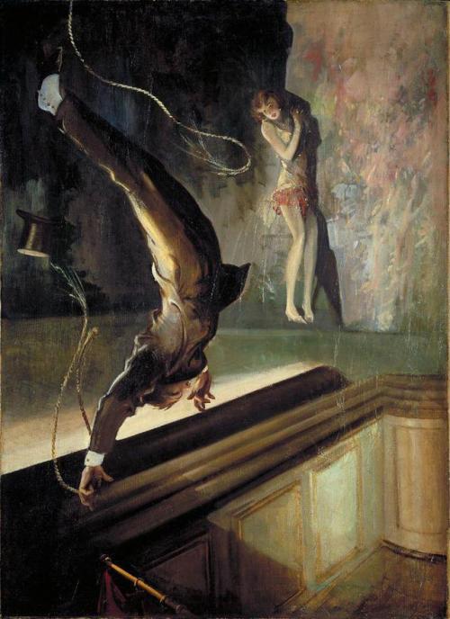 arsarteetlabore:Everett Shinn (American 1876–1953) Acrobat Falling (1930).