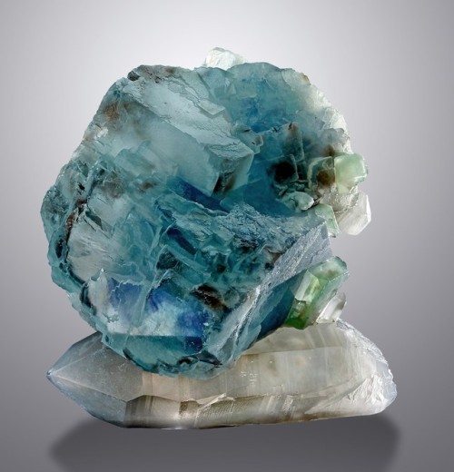 Smoky Quartz and Fluorite - Huanggang Mine, Ulanhad League, Inner Mongolia, China